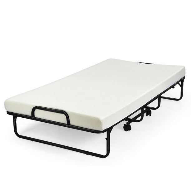 Foldable Cot Bed with Cotton Mattress
