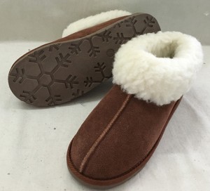 Ladies High Quality Suede Slipper Outdoor and Indoor FGF16009