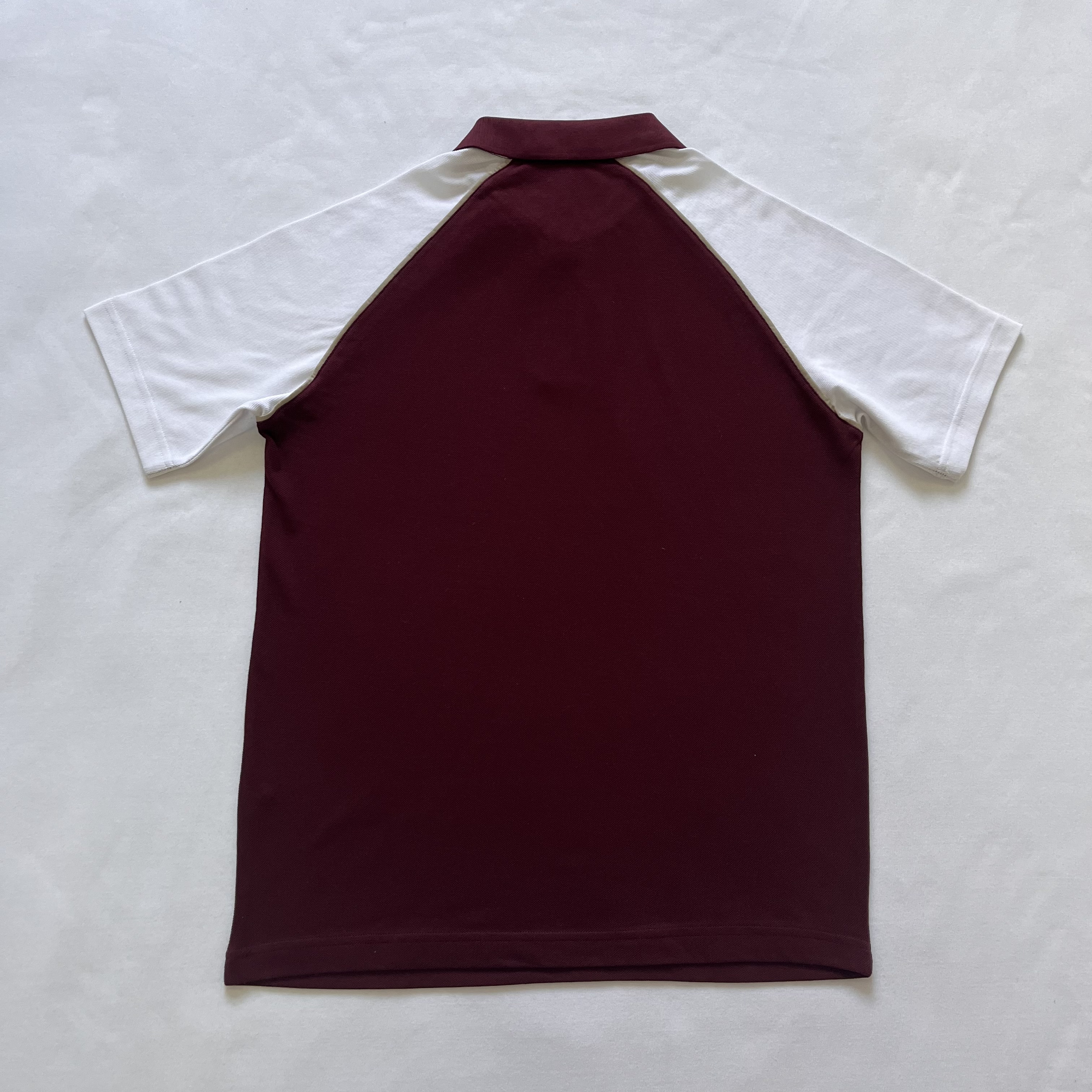 wholesale raglan sleeve two colors school uniform custom polo shirt manufacturer