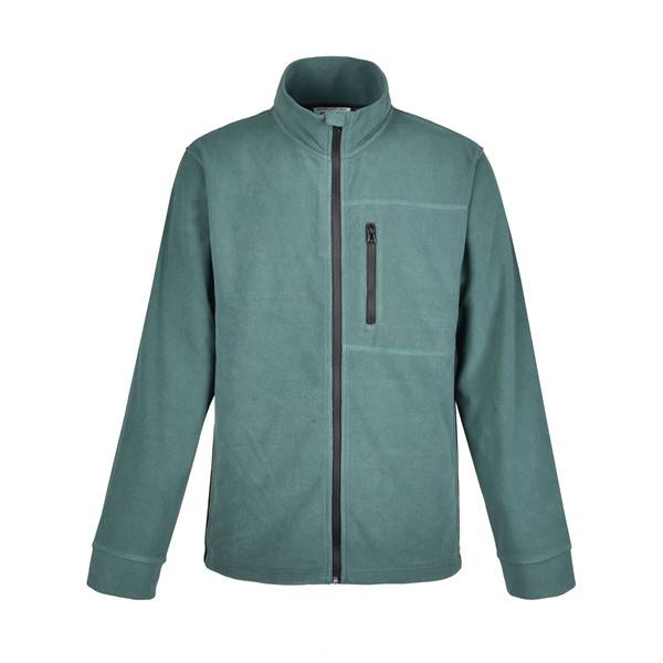 High Quality 100%Polyester Green Fleece Jacket for Men Outdoor