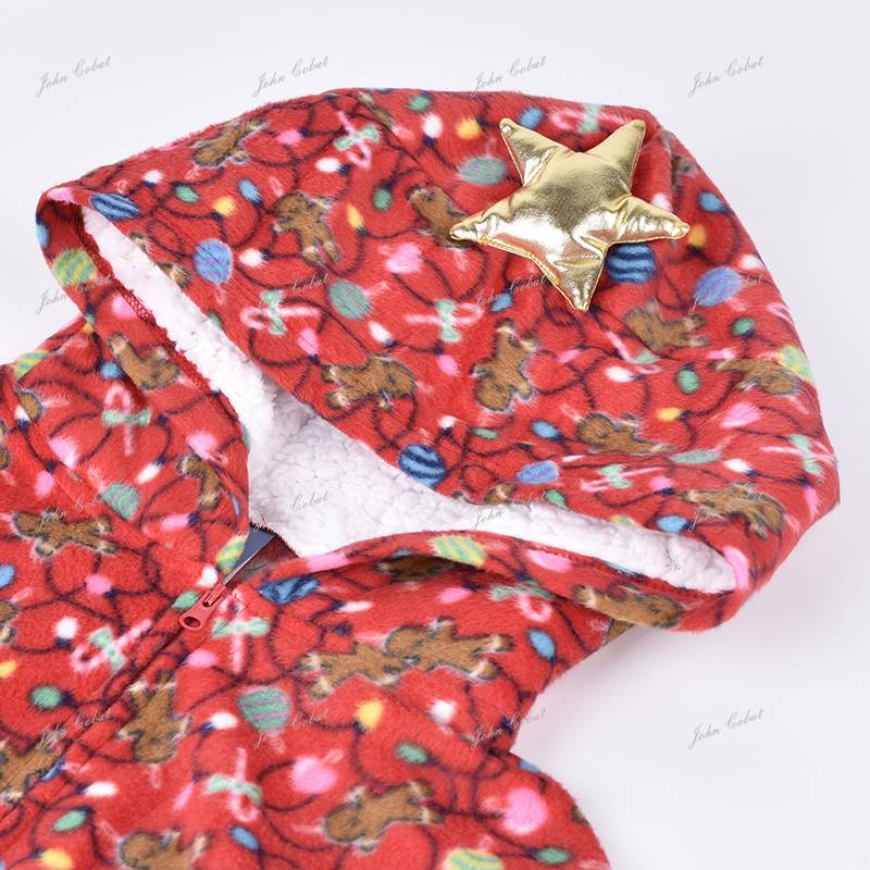 Factory OEM Onesies Christmas pajamas star hood