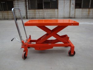 500kg mobile manual hydraulic scissor lift table trolley lifting trolley Eliza
