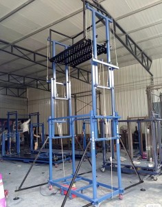 0.3 ton 0.5 ton 2-8 meters mobile telescopic frame electric lifting ladder scaffolding platform for construction Caden