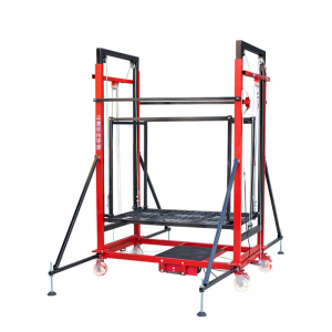 EZ 0.5 Ton 2-6 Meters Mobile Telescopic Frame Electric Lifting Ladder Scaffolding Platform For Construction