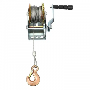 Jack 600 LBS Mini Hand Durable Portable Manual Winch with 8 m Wire Rope for Boat and Vehicle