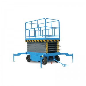 SJY Movable Hydraulic Scissor Lift Tables Mobile Shear Fork Manlift For High-Altitude Operations