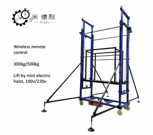 300kg 500kg electric lifting ladder & scaffolding 2-6 meters for construction decoration maintenance remote control