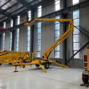 8-20m Hydraulic Articulated Boom Lift Towable Articulating Tgz Trailer Mounted Work Platform For Aerial Maintenance Operation