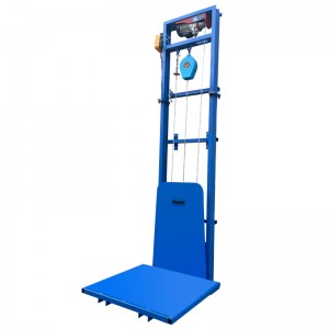 Mini cargo lift, hydraulic cargo lifts elevator warehouse steel frame goods lift platform