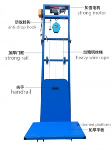MIDE 10m Mini Cargo Lift Freight Elevator Small Vertical Cargo Platform For Sale Warehouse or Home