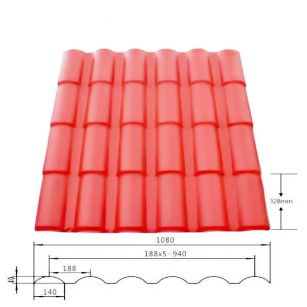 Asa Coated Pvc Material Roman Style Roof Tile