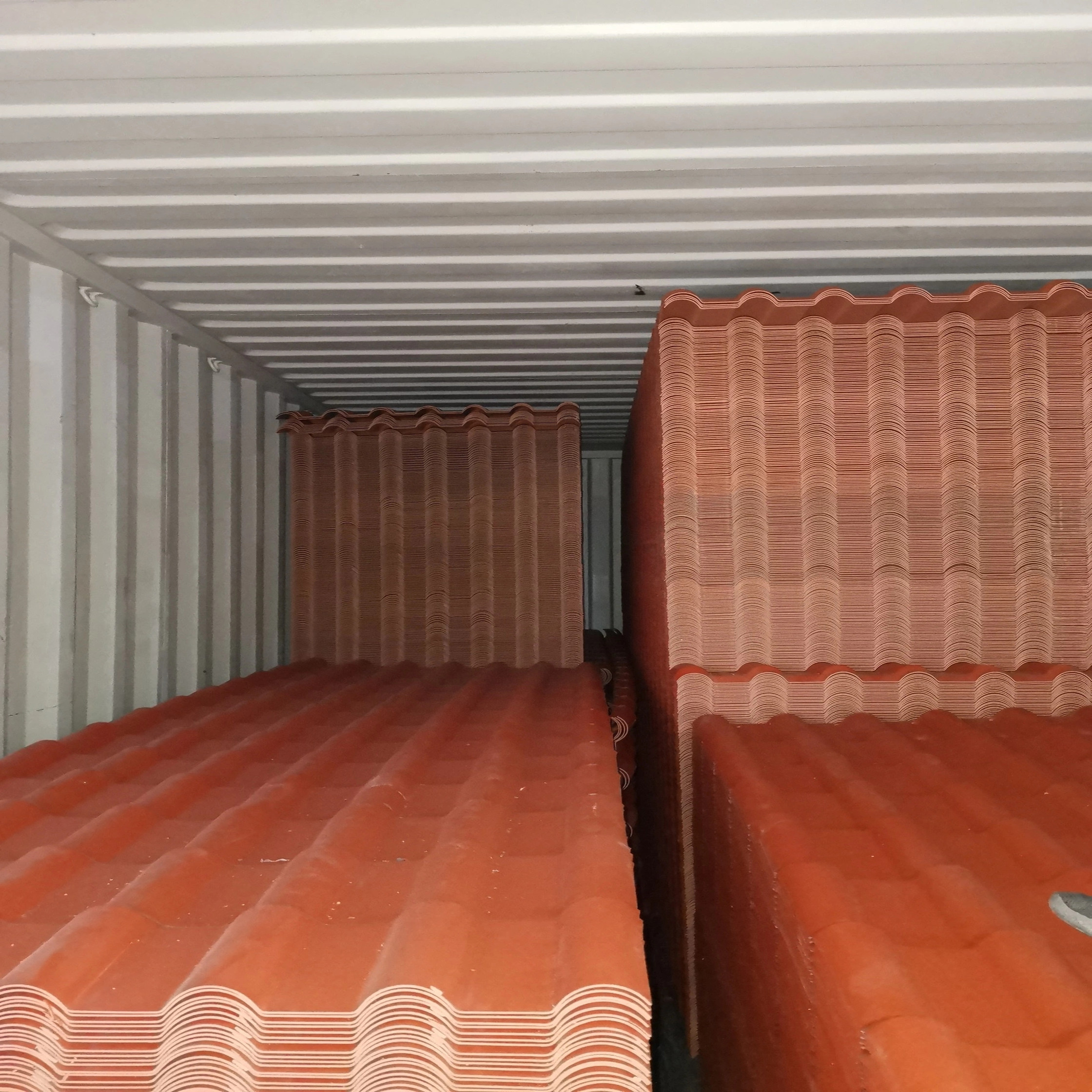 PVC ROOF Tiles production is completed, ready to ship the goods
