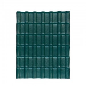 Spanish tile PVC 4 layers white background China Resin Roof Tile