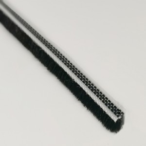 3P3L black silicone pile weather strips