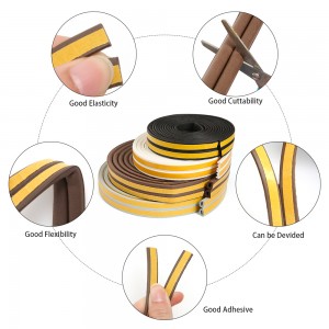 self adhesive EPDM foam rubber weatherstripping Door and Window Weather Strip