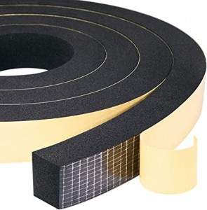 High Density Foam Tape,2 Inch Wide x 1/8 Inch Thick Door Insulation Tape,Adhesive Weather Stripping for Doors Window,Foam Seal Proofing Tape,16 Feet Long