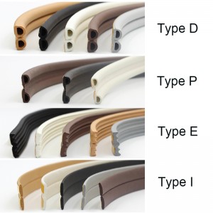 JYD Seal Strip Self-Adhesive E/D/P/I Type Doors Window Gasket Soundproof Rubber Foam Weatherstrip Sealed Collision Strip