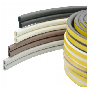 D type rubber sealing strip with glue EPDM seal strip