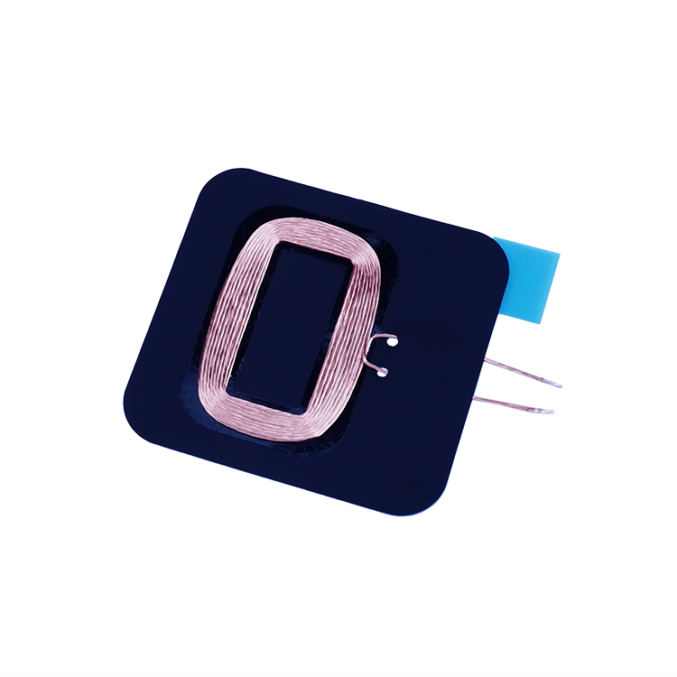 Rectangle Wireless Charging coil with Magnetic sheet Custom Copper Core Coil Inductor Coil