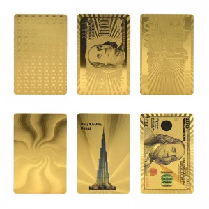 24k Gold PVC Plastic Playing Cards.