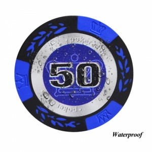 Clay Poker Chips Wheat Crown Pattern