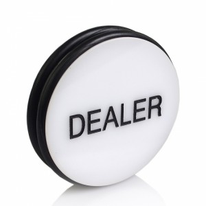 Black And White Dealer Button