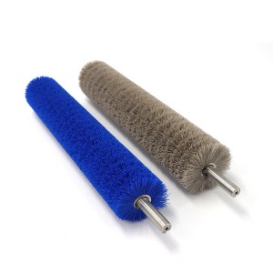 Industrial Nylon Bristle Spring Roller Brush Spiral Coil Brush for Dusting