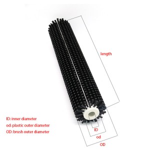 ODM Supplier China Nylon Bristle Round Industrial Fruit Roller Cleaning Brush