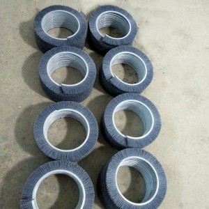 High quality China Abrasive PVC Shaft Nylon Bristle Cylinder Brush Roller for Cleaning Machine