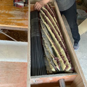OEM China Sanding Paper Sisal Fiber Cylinder Wooden Brush