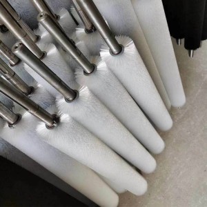 Nylon Bristle Stainless Steel Shaft Spiral Spring Brush for Polishing