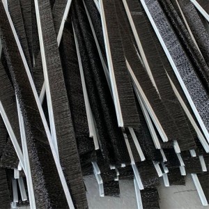 Aluminum Alloy Holder Revolving Door Escalator Nylon Strip Brush