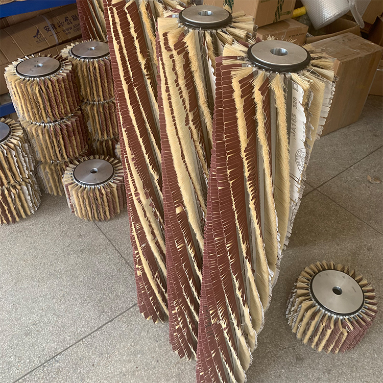 Factory Supply Textile Roller Brush - Sisal Sandpaper Oblique Roller Polishing Brush for Wood Polishing Machine – Jiazhi
