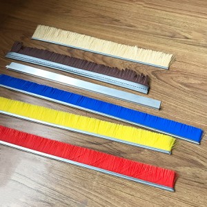 Chinese Supply Door Sealing Channel Strip Brush with Aluminum Holder