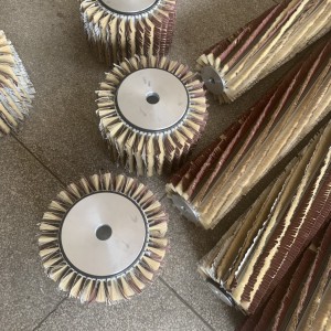 Hot sale CNC Polishing wooden sisal strip sander brush in polishing machine polisher China