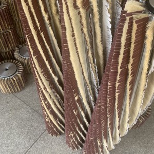 Custom Strip Industry Tampico Fiber Sisal Roller Brush with Sandpaper China