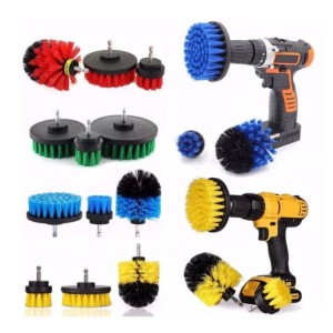 3pcs/set Yellow Drill Brush Cleaning Sets Power Scrubber Kit for Car China