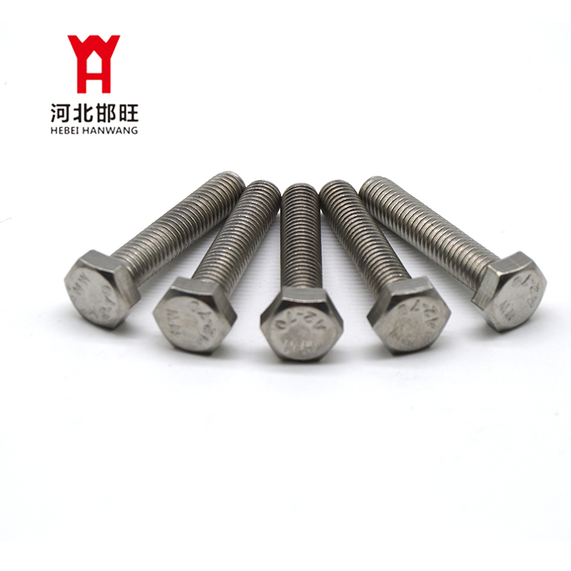 Cheap price Stainless Steel Cage Nuts - Metric DIN 933 Hexagon Head Cap Screws / Bolts Full Thread  – Hebei HanWang