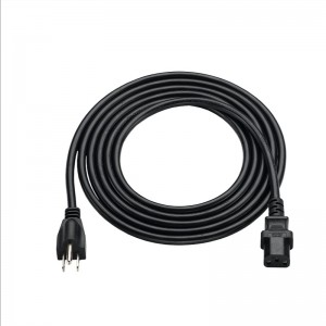 European standard power cord American standard suffix three holes 1_1.5 square all copper core 1.8 meters host computer cable