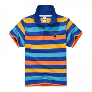 Boys’ Short Sleeve Striped Polo Shirt 