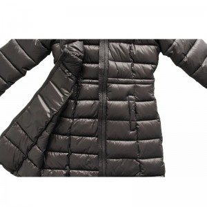 Women’s Long Comfy Soft Detachable Hoodie Puffer Jacket