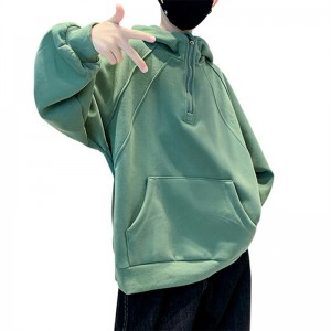 Boys’ Long-Sleeve Half-Zip Hooded Sweatshirt