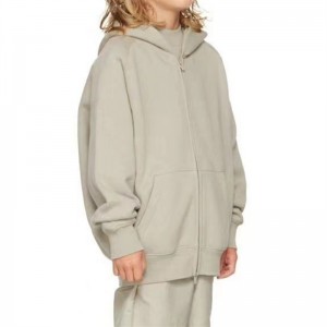 Girls Hoodie Sweatshirt Solid Full Zip Fleece Jacket Casual Classic Tops