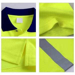 Hi Vis Safety T Shirt for Men High Visibility Reflective Short Sleeve Work Shirt
