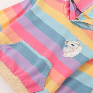 Hooded Sweatshirts Printed Active Pullover Hoodie for Girls 3-8 Years