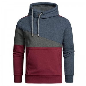 Men’s Novelty Color Block Pullover Fleece Hoodie Long Sleeve Casual Sweatshirt with Pocket
