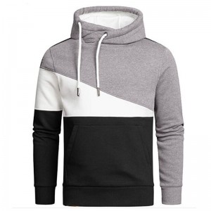 Men’s Novelty Color Block Pullover Fleece Hoodie Long Sleeve Casual Sweatshirt with Pocket