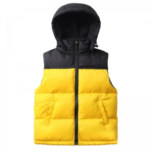 Kids Thicken Puffer Vest Hooded Winter Quilted Jacket Sleeveless Puffer Jacket