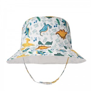 Kids UPF50+ Sun Hat Floral Brim Fishing Cap Quick Dry