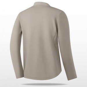 Men Muticolor Stand Collar Long Sleeve T-Shirts